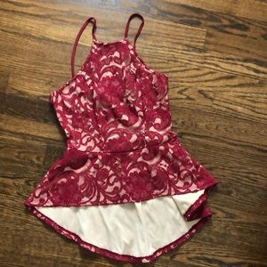 Peplum lace top